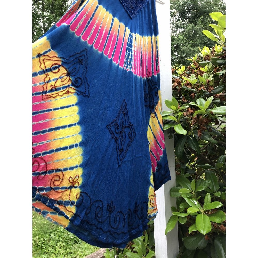 The Paradise City Tie Dye Beach Summer Loose Dress - Picture 5 of 8